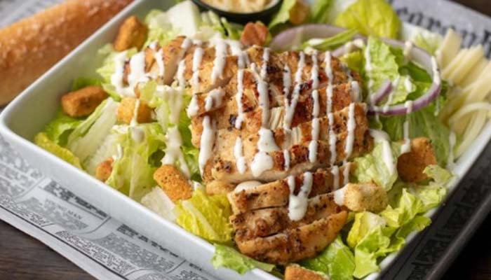 Frankie's Chicago Style Pizza restaurant in Maple Grove, MN serves the best chicken Caesar salad