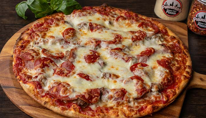 Frankie's Chicago Style Pizza restaurant in Maple Grove, MN serves the four meat pizza